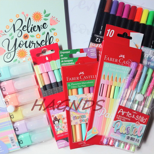 Kit Completo Lettering Punta Pincel Cuaderno Plantilla Lt6 0