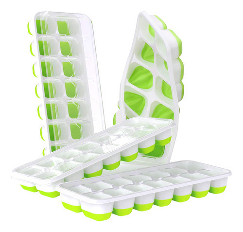 Cubetera Hielo Libre Bpa Fácil Liberación Silicona Apilable 0