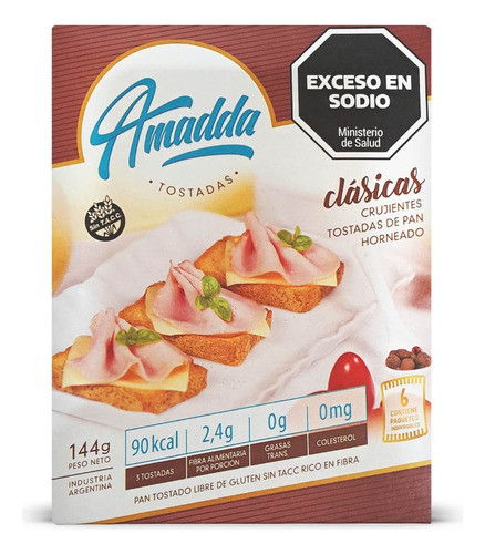 Tostadas Clasicas Crujientes De Pan Horneado Amadda X 144 Gr 0