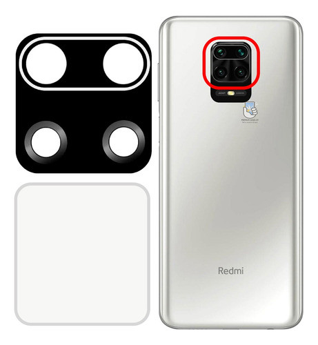 Lens Vidrio Repuesto Cámara Para Xiaomi Note 9 / 9s + Protec 0