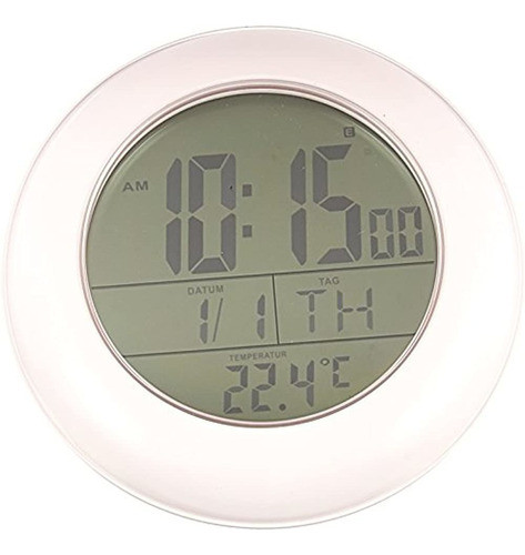 Reloj Atómico Cuarto De Baño Ducha Visualización Lcd Muestra 0