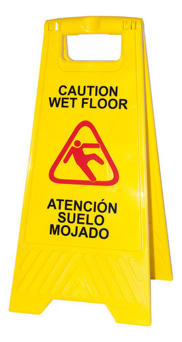 Señal Plástica De Piso Mojado Atención 80cm 0