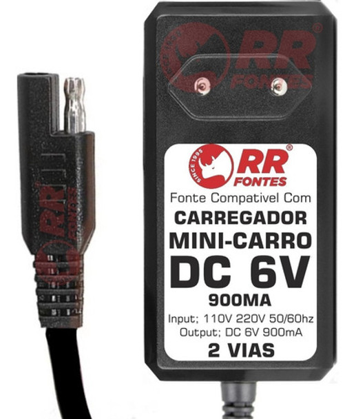 Carregador Moto Infantil 6v 900mah 0