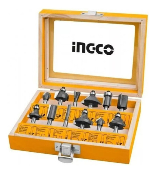 Kit 12 Fresas Para Router 8mm Ingco Akrt1211 0