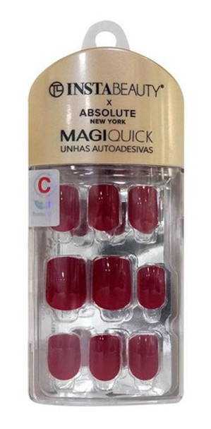 Absolute New York Magiquick Unhas Post Burgundy 24unidades 0 Absolute New York Magiquick Unhas Post Burgundy 24unidades 0