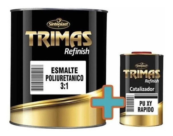 Poliuretano Negro Brillante 4 Litros +1,25lt Cat. Automotor 0