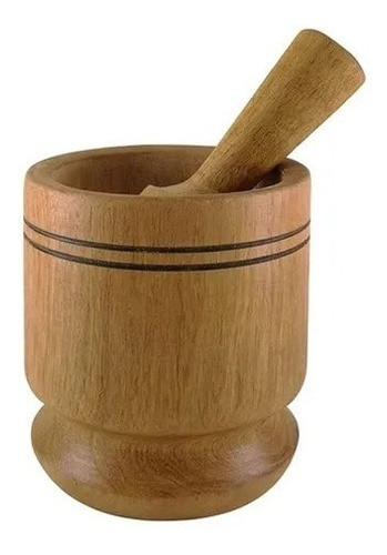 Mortero De Madera Grande 0