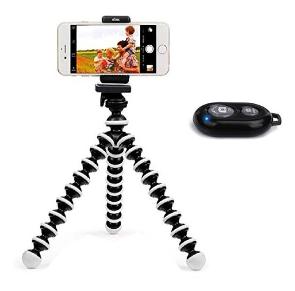 Tripode Flexible Soporte Celular 23cm + Disparador Bluetooth 0