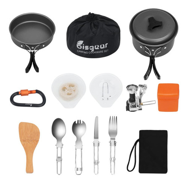 8pcs De Cocinar Al Aire Libre Portable Set Camping Senderism 0