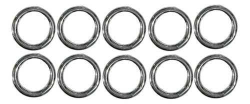 Argollas 22 Mm De Bronce Cromadas 10 Unid Talabart Virtual 0