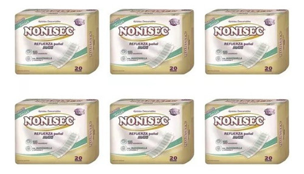 120 Unidades Nonisec Adultos Apósito Refuerza Maxi 0