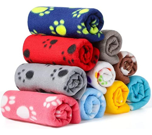 10 Mantas Para Mascotas Con Estampado De Patas, 0