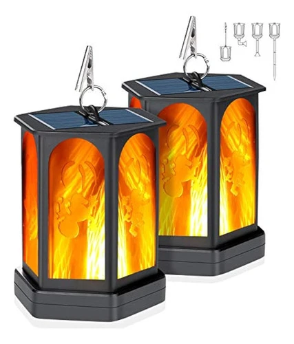 Idealife Luces De Linternas Solares Dancing Flame Linternas 0