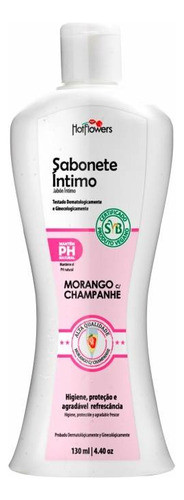 Sabonete Intimo Morango Com Champanhe 130ml - Hot Flowers 0