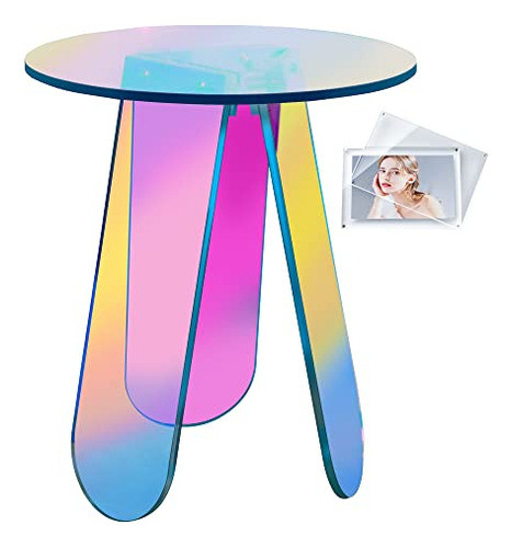 Mesa Auxiliar De Acrílico - Mesa De Café Arcoíris Re... 0