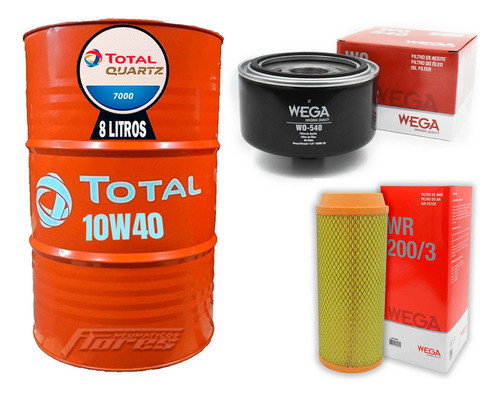 Cambio Aceite 10w40 8l + Kit Filtros Chevrolet S10 2.8 Mwm 0