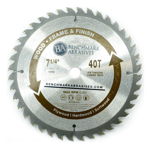 Sierra Circular Benchmark Abrasives, 40 Dientes, 18.41 Cm 0