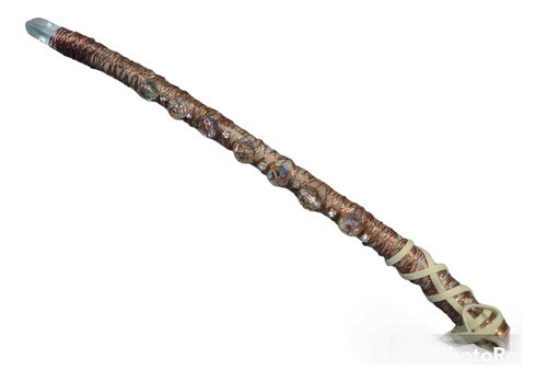 Vara De Poder Con Punta De Cuarzo Cristal De Roca 0