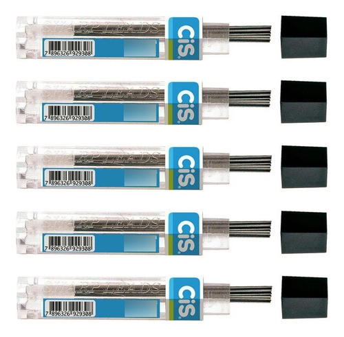 Grafite 0.7mm 2b Cis Bigtree - 5 Estojos Com 12 Grafites 0