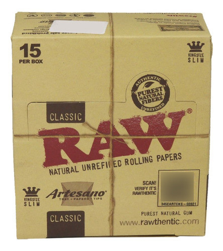 Seda Raw Artesano Classic King Size Com 15 Livretos 0