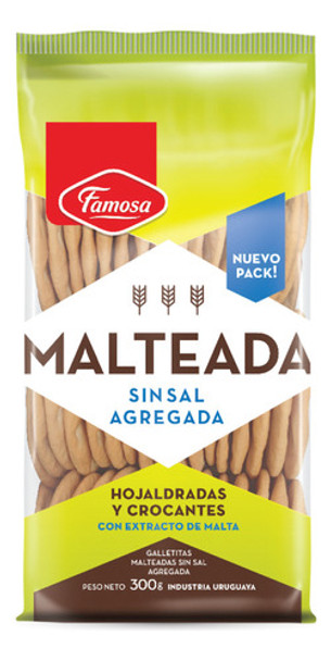 Galletas Malteadas S/sal Famosa 300 Grs. 0