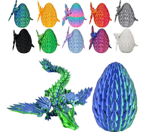 Dragón Volador Articulado Verde Y Azul, 30cm De Alto 0