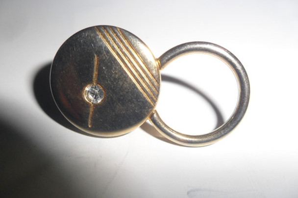Pin Dorado Prendedor Piedra Brillito Bijouterie Moda Diseño 0