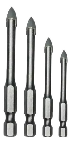 Juego Mechas 4pzs Para Vidrio Ceramica Punta Flecha Ruhlmann 0