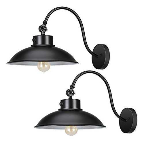 Dewenwils 2 Unidades De Luz De Granero De Cuello De Cisne De 0