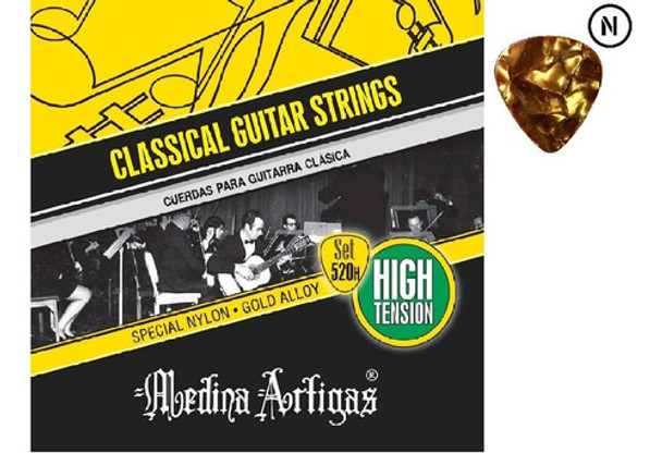 Encordado Guitarra Medina Artigas High 520h + Púa De Regalo! 0