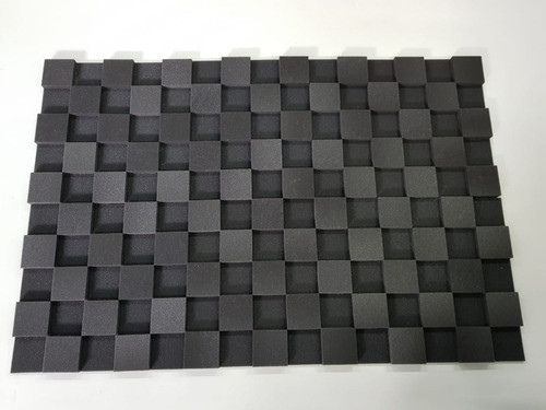 Espuma Acústica Difusor Tabuleiro 35mm Cinza 30 Pçs + 04 Cl 0