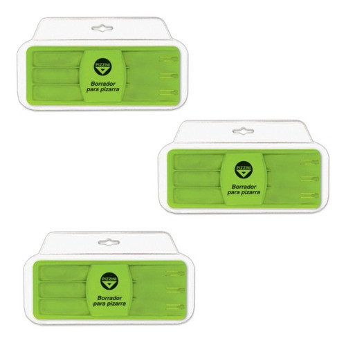 3 Borrador Para Pizarra Blanca Pizzini Porta Marcador 0