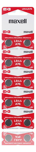 10 Pilas Maxell Boton L1154f Lr44 Ag13 A76 Distribuidora 0