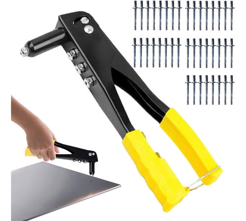 Remachadora Pop Manual 4 Puntas Con Remaches Plaza De Mayo 0