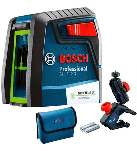 Nível A Laser Verde 2 Linhas 12 Mts Gll2-12g Original Bosch 0