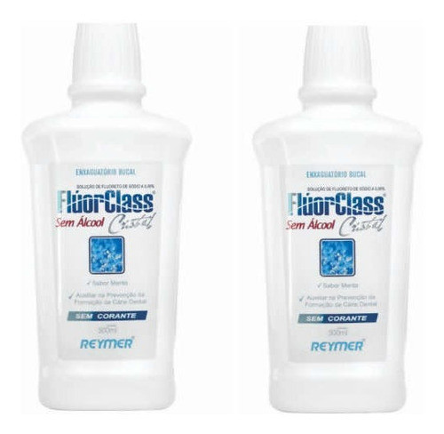 Higiene Bucal Enxaguante Fluor Class Cristal Kit 2 Unidades 0