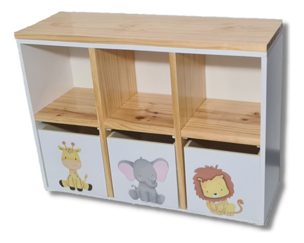 Cómoda Infantil En Madera Organizador Multiuso 0