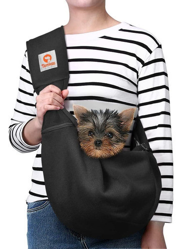 Correa Ajustable Bolsillo Mascotas 1,4-4,5kg Negro 0