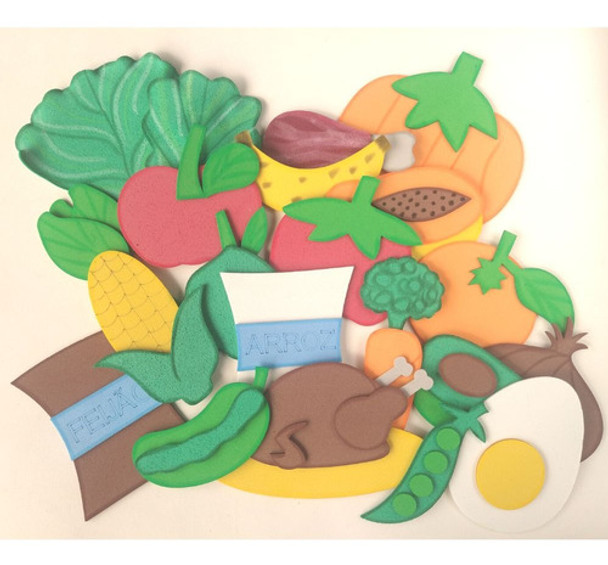 12 Apliques De Alimentos  Em E.v.a - Para Montar Um Cardápio 0