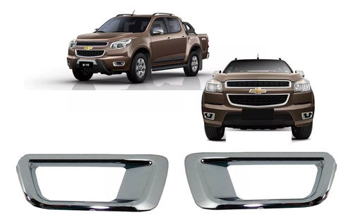 Marco Cubre Aro Faro Auxiliar Cromado Chevrolet S10 2012 /16 0