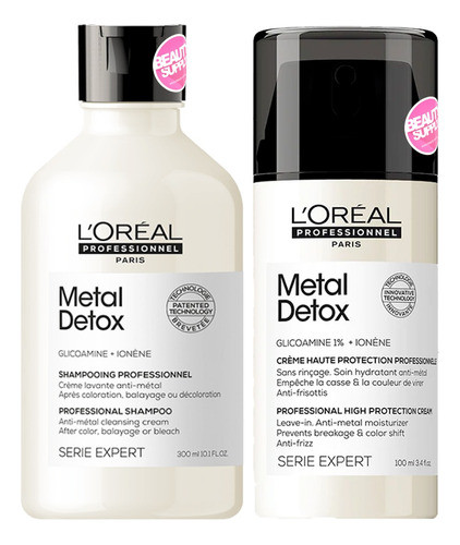 Kit Shampoo Y Crema Alta Protección Loreal Metal Detox 0