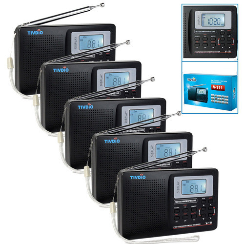5 X Completo Banda Fm Stereo/mw/sw Dsp Receptor Radio Mundo 0