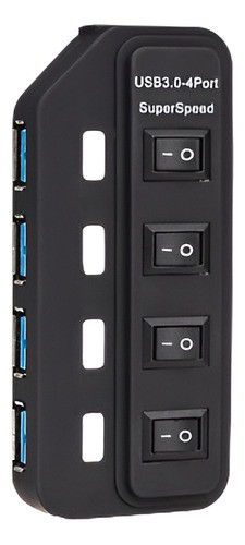 100-240v 4 Puertos Usb 3.0 Hub De Encendido/apagado Interrup 0