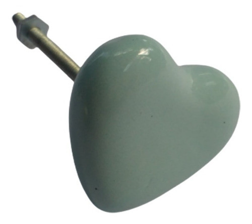 Tirador Corazón Cerámica Manijas Cajones Perilla Muebles 0