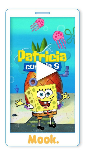 Bob Esponja Invitación Animada En Video Digital 0
