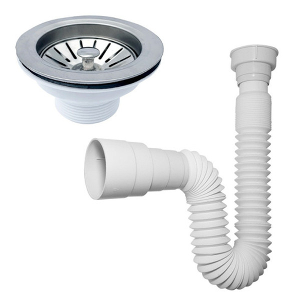 Sifao Universal Sanfonado Valvula Americana 3 1/2 Inox Kit 0