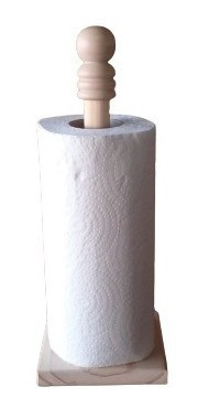 Porta Rollo De Cocina De Madera 0