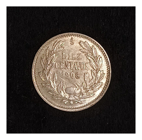 Chile 10 Centavos 1908 Exc Km 156.2a Cóndor 0