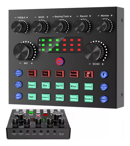 Trocador De Voz De Placa De Som Bm800 Com Efeitos Para 0