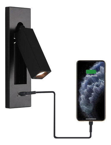 Luz De Lectura Montada En La Pared Con Usb, Luz De Lectura L 0